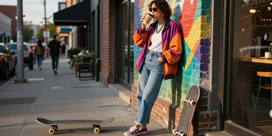 Fashion lifestyle scene showcasing urban street style, with vibrant attire and reimagined fashion at https://www.sukan8a.com/.