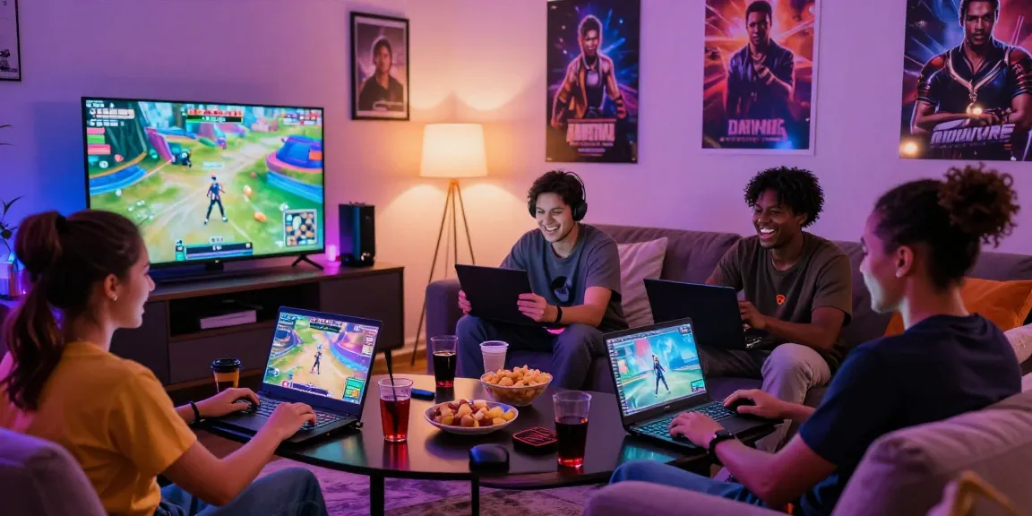 Engaged friends enjoying gay porn games during a cozy gaming night.