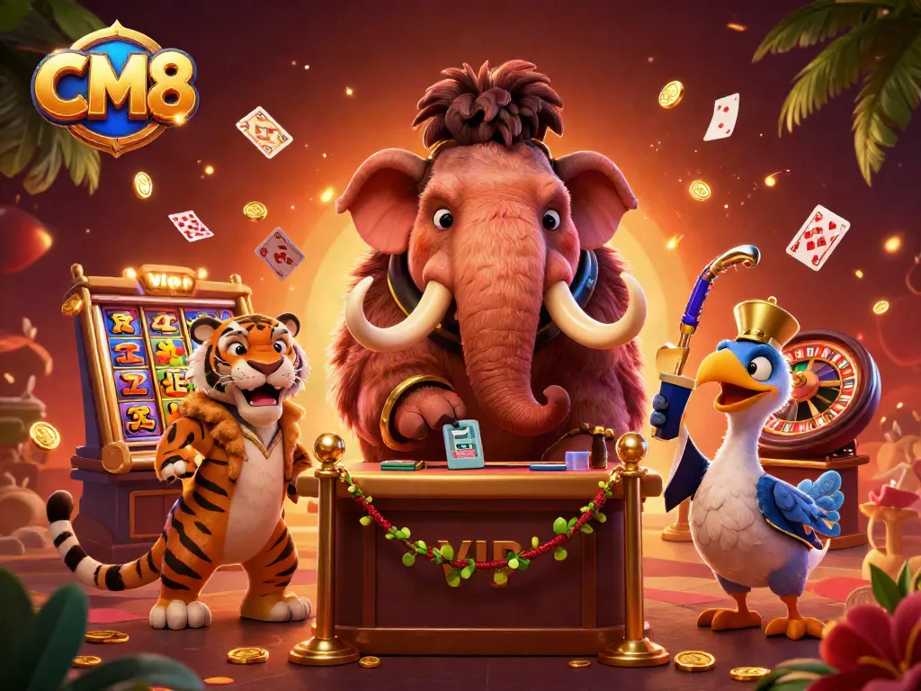 Experience the excitement of CM8's vibrant online casino with lively characters and thrilling gameplay.