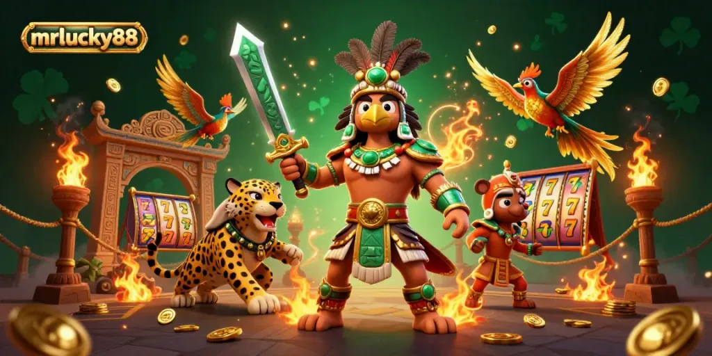Experience exciting gameplay with mrlucky88 in a vibrant casino scene featuring dynamic characters and immersive elements.